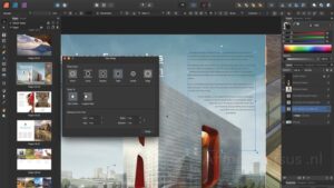 affinity publisher cursus training layout voorbeeld